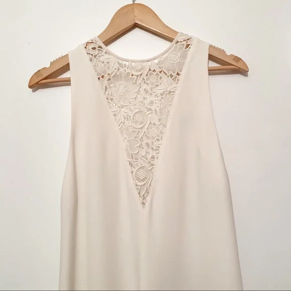 TIBI Guipure Lace Sleeveless Dress Ivory Size 0 - Picture 8 of 14